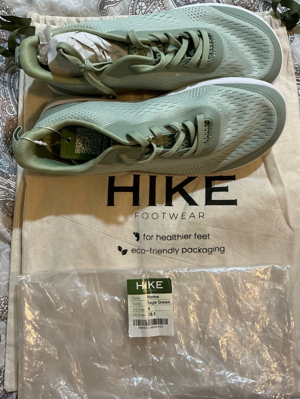HIKE Women’s Sage Green Trail Sneakers - Lightweight Comfort